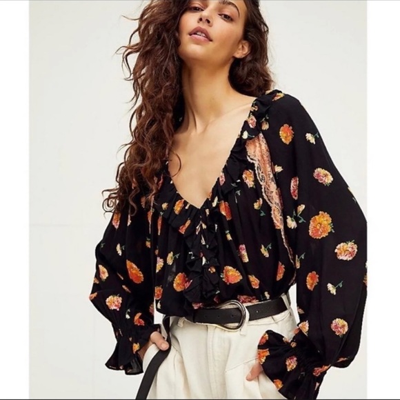 NWT FREE PEOPLE Intimately Printed Bodysuit - Picture 3 of 15